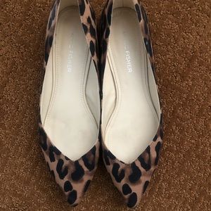 Marc Fisher Pointed Toe Leopard Flats Size 7
